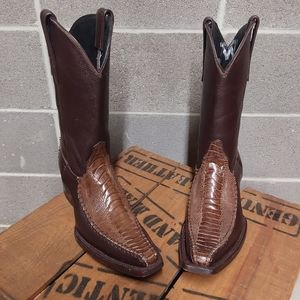 J.W. Boot Company Holland Toe Genuine Ostrich Leg Leather Men's Western Boots